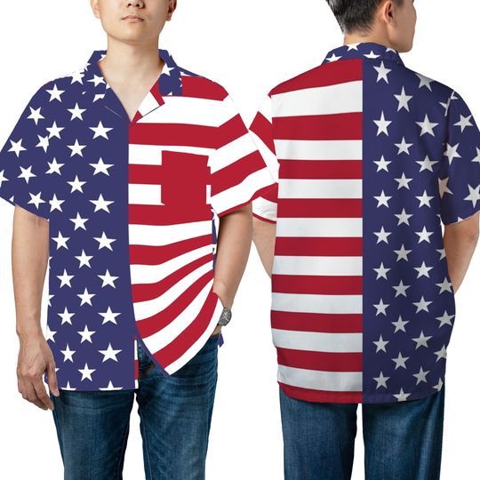 Discover American Flag Hawaiian Shirt