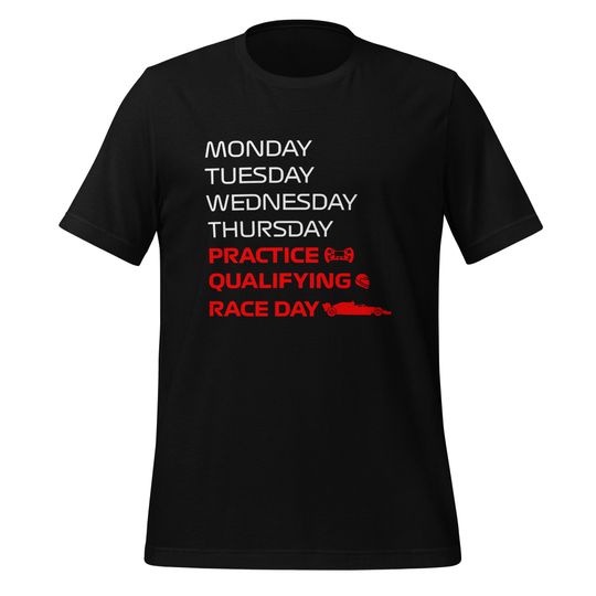 Discover Race Week T-Shirt - Practice, Qualifying, Race Day - Racing Fan Gift