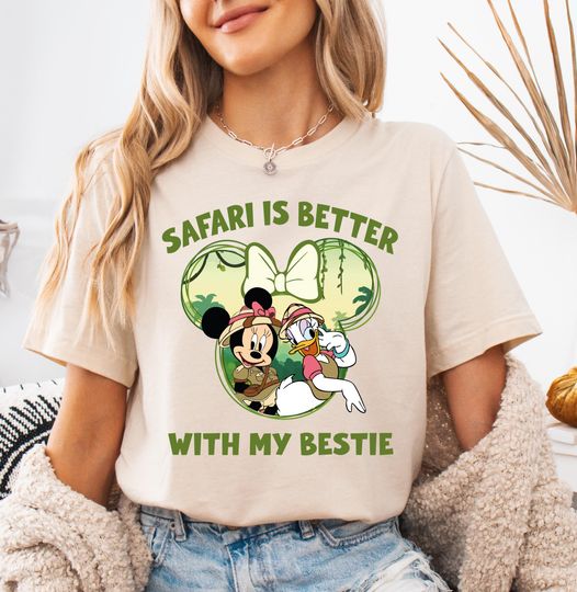 Discover Disneyyy Safari Minniee and Daisy Shirt, Animall Kingdom T-Shirt