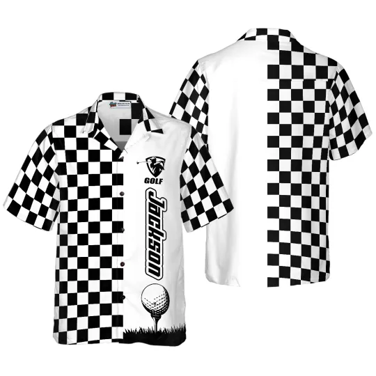 Discover Checkboard Style Golf Custom Hawaiian Shirt
