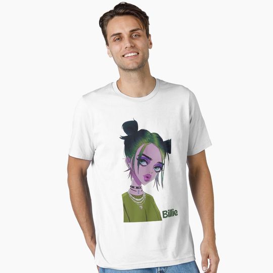 Discover Billie Eilish Cartoon Anime, T-Shirt Essential T-Shirt