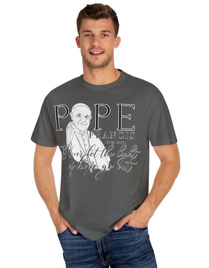 Discover POPE FRANCIS Retro 90s Shirt, Pope Francis Homage, Pope Francis Fan merch
