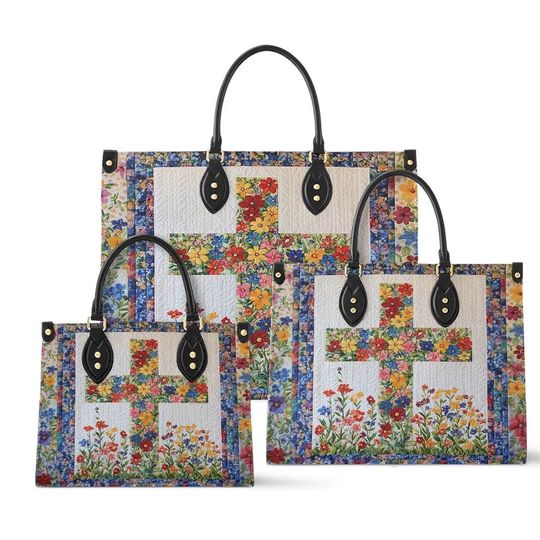 Discover Leather Handbag God Blooming Faith, Gift for her