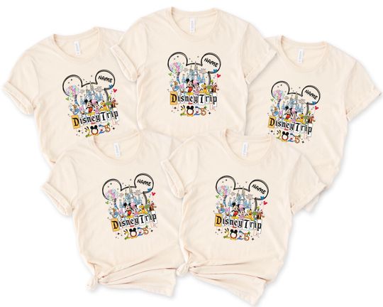 Discover Custom Disneyyy Trip 2025 Shirt, Disneyyy Trip shirt, Disneyyy Family Vacation Shirt