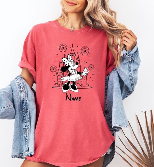 Discover Custom Minniee Magical Castle T-Shirt, The Happiest Place One Earth Shirt