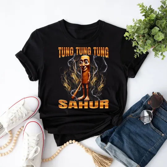 Discover Tung Tung Tung Sahur Italian Brainrot T-Shirt