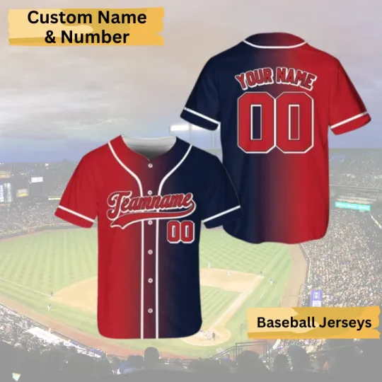 Discover Custom Baseball Jersey Personalized Team Name & Number Baseball Fans Gift