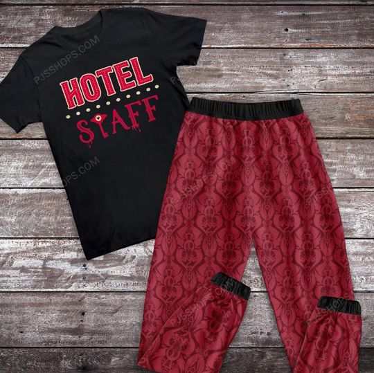 Discover Hazbin Hotel Pajamas Set, Funny Hotel Staff-Inspired Sleepwear for Fans