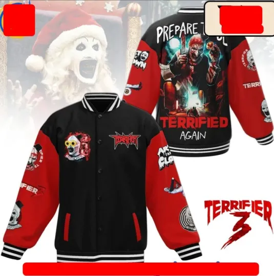 Discover Terrifier 3 Art The Clown Baseball Jacket