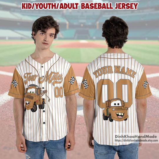 Discover Personalized Disneyyy carss Tow Mater Baseball, carss Tow Mater Baseball Jersey Team, Baseball Team
