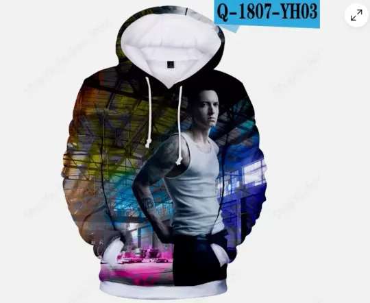 Discover Rapper EMINEM 3d Print Hoodie Men Women Hoodie 3d - all printed, hot 2025