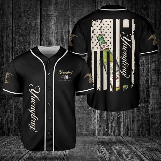 Discover Black Yuengling Beer Baseball Jersey