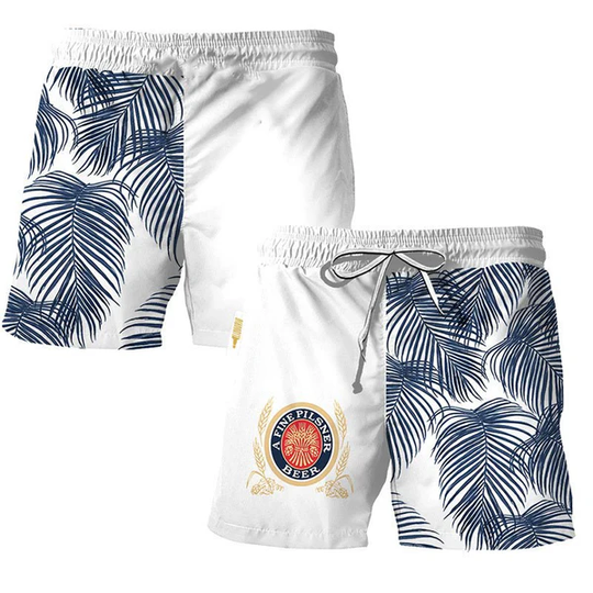 Discover Miller Lite Tropical Fern Swim Trunks