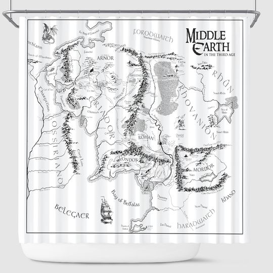 Discover Fantasy Map  Shower Curtain