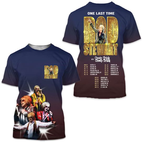 Discover Rod Stewart One Last Time With  Trick Tour 2025 T-Shirt 3D
