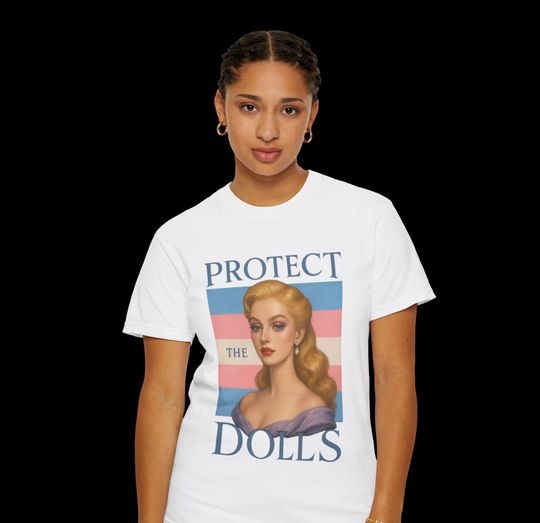 Discover Protect the Dolls | Trans Rights Charity T-Shirt | High Art Queer Tee