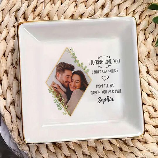 Discover I F-king Love You - Personalized Photo Jewelry Dish