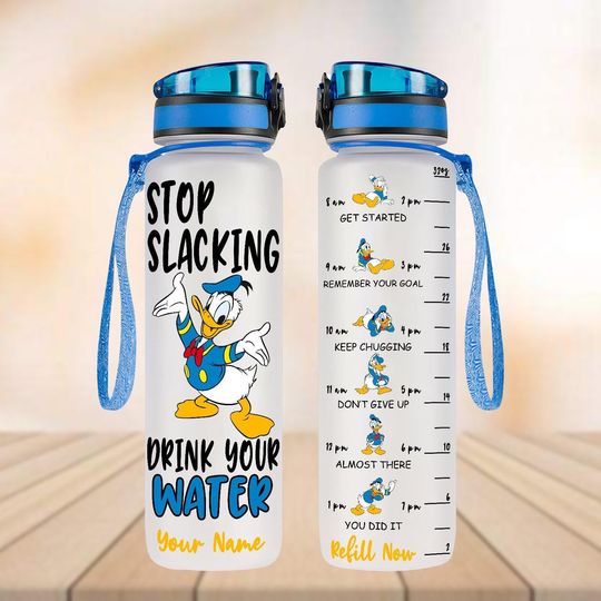 Discover Custom Donald Duckk Water Tracker Bottle, Disneyyy Donald