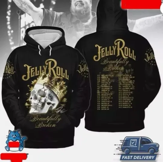 Discover Jelly Roll Beautifully Broken All The Destination In 3D Hoodie