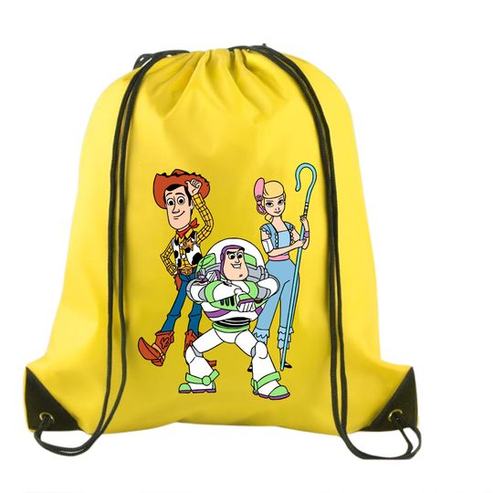 Discover toy stories Backpack  Woodyy, Buzz, Jessie, Bo Peep & Bullseye Drawstring Backpack