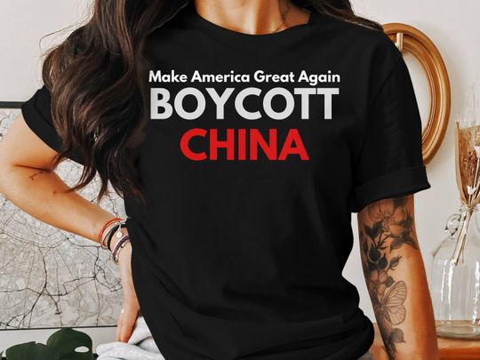 Discover Boycott China Shirt PNG Make America Great Again Graphic