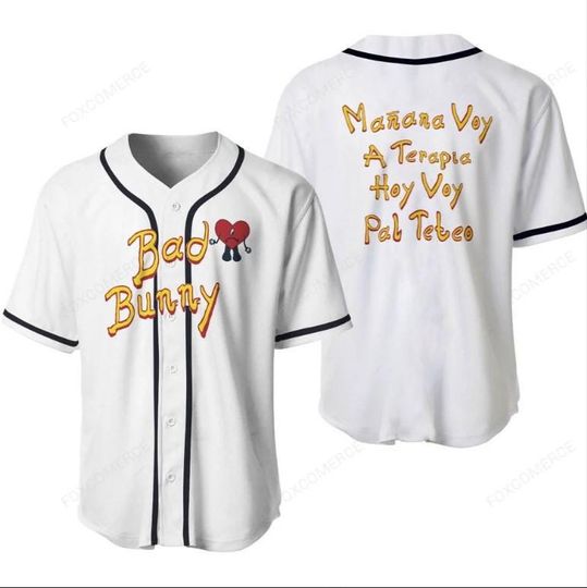 Discover Bad Bunny Baseball Jersey, Men's Rapper Jersey Shirt