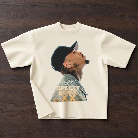 Discover Chris Breezy Bowl XX Tour 2025 Shirt, CB T-shirt