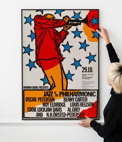 Discover Vintage Jazz Club Concert Poster Classic Jazz Fan Art wall Art Memorabilia