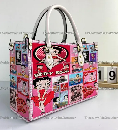 Discover Betty Boop Leather Handbag, Vintage Cartoon Purse, Fan Gift for Women