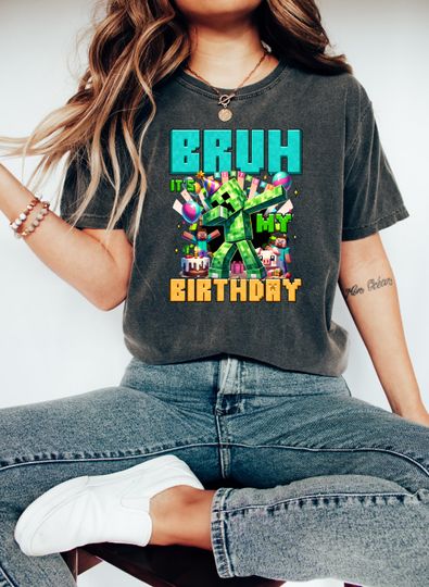 Discover Bruh It's My Birthday Shirt, Dabbing Game Character T Shirt
