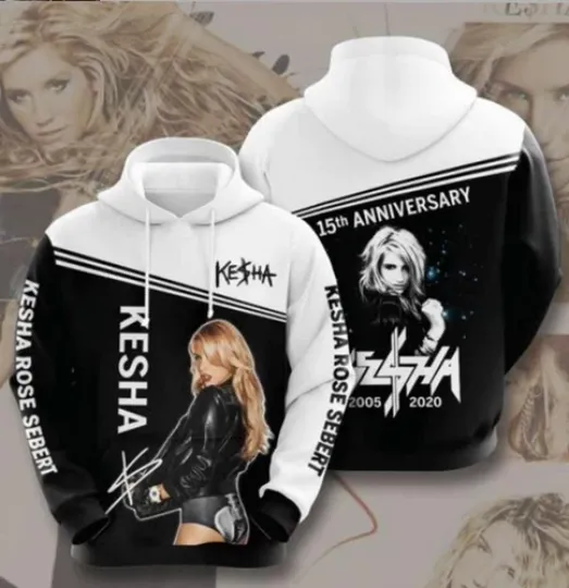 Discover Kesha Singer Anniversary 3D Hoodie