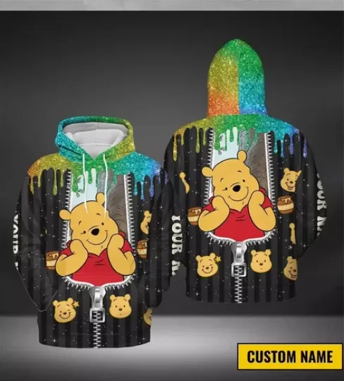 Discover Personalized Never Too Old For winniee the poohh Zipper Pattern 3D HOODIE