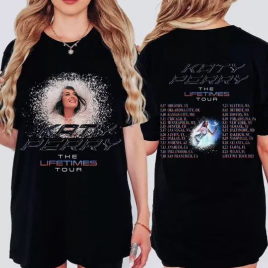Discover Katy Perry The Lifetime Tour 2025 Shirt, Katy Perry 2025 Concert T-Shirt