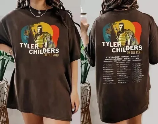 Discover Tyler Childers On The Road 2025 Tour Shirt  Tyler Childers Concert 2025 T-Shirt