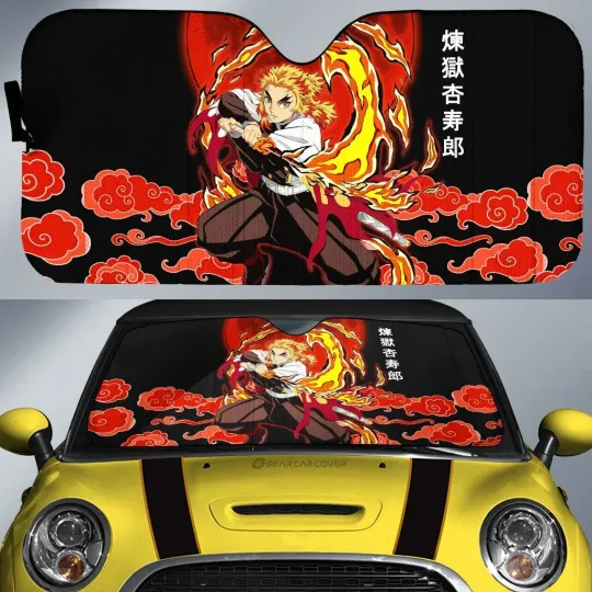 Discover Kyo Rengokoo Car Sunshade  Sun Breathing Skill demon Anime Car