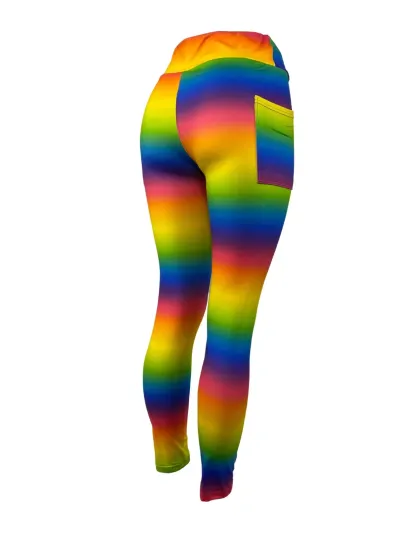 Discover Colorful Rainbow Ombre Print - Super Soft Leggings
