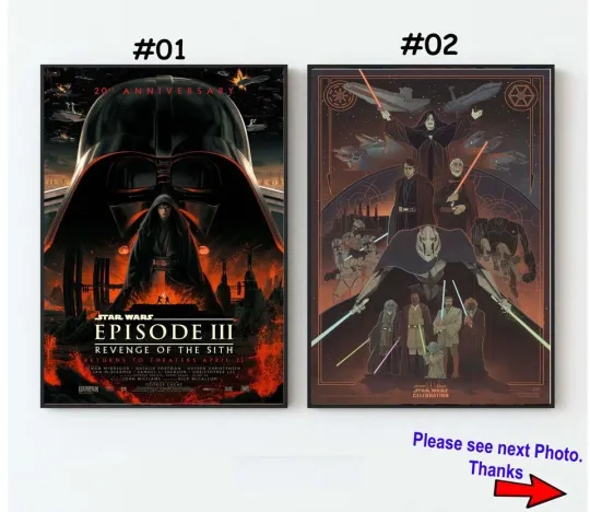 Discover Revenge of the Sith 20th Anniversary Movie reprint Poster, Wall Art