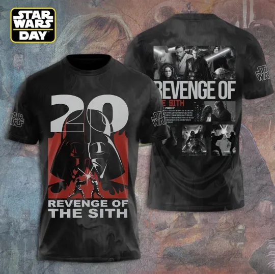 Discover Starr Warss 2025 Revenge of the Sith 3D T-Shirt for Fans and Collectors