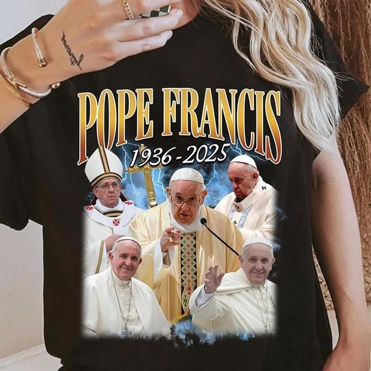 Discover Vintage RIP Pope Francis Shirt, Pope Francis Gift, Pope Francis Shirt