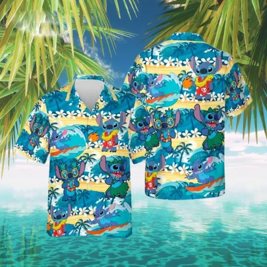 Discover Lilo and Stitchh Island Groove Party Disneyyy Hawaiian Shirt