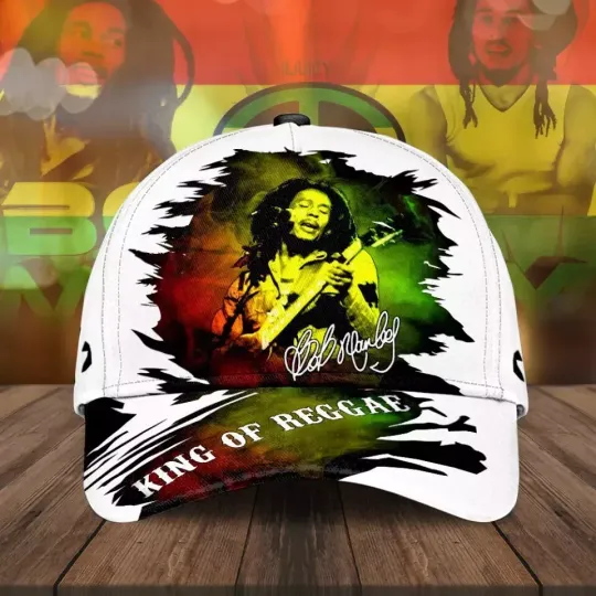 Discover Bob Marley Classic Cap, Reggae Music Legend Classic Cap, Rasta Fan Baseball Hat
