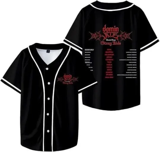 Discover Stray Kids World Tour Dominate 2025 Baseball Jersey