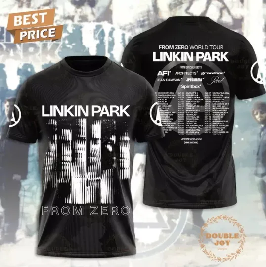 Discover Linkin Park 2025 From Zero World Tour 3D T-Shirt