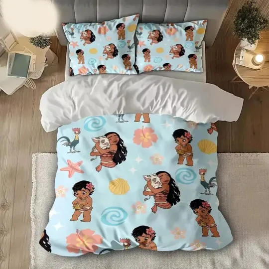 Discover Princess moanaa Pua Hei Hei Bedding Set
