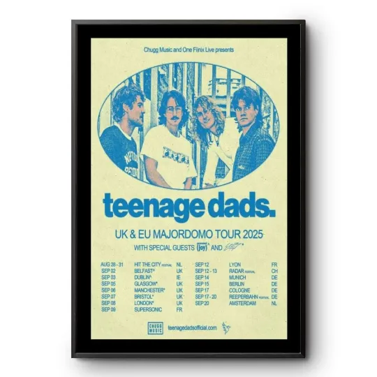 Discover Teenage Dads US & EU Majordomo Tour 2025 Poster