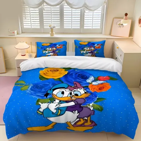 Discover Daisy Duckk Hugging Donald Duckk Forever Love Bedding Set