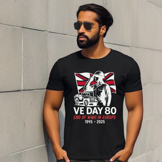 Discover VE Day 80th Anniversary T-shirt,  VE Day 80th Commemoration Shirt