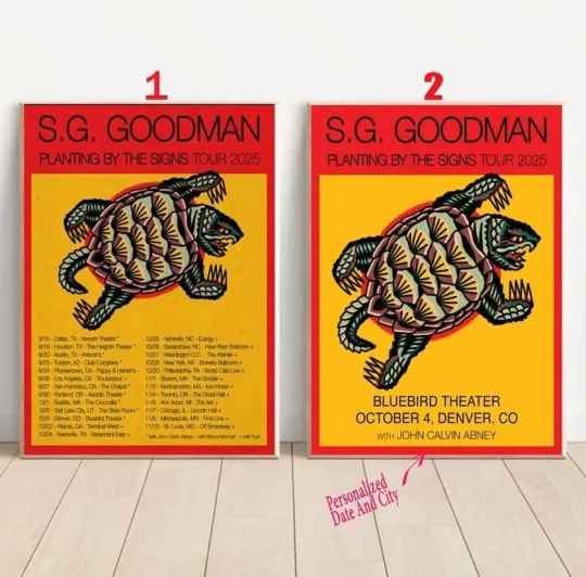 Discover Custom S.G. Goodman Planting By The Signs Tour 2025 Poster