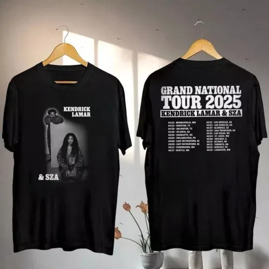 Discover Kendrick Lamar 2025 Grand National Tour T-Shirt Kendrick Lamar SZA Concert 20