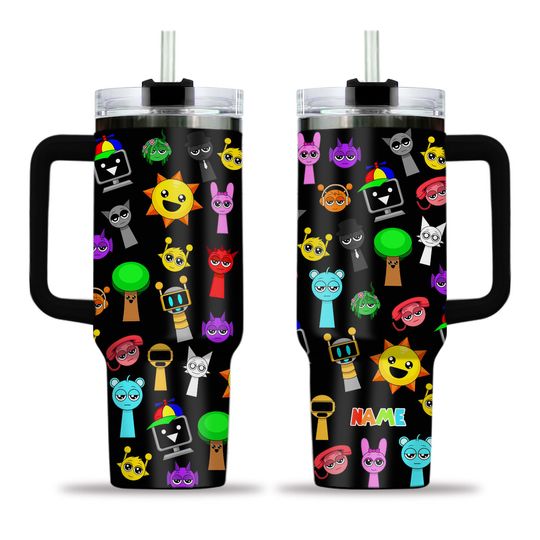 Discover Custom Sprunki Game Tumbler 40oz, Sprunki Fan Tumbler, Sprunki Tumbler For Boy